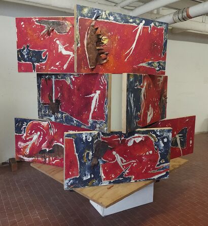 FALCERETE VELI TRISTI (Omaggio ai Sette Fratelli Cervi) - a Sculpture & Installation Artowrk by Francesco Biondo